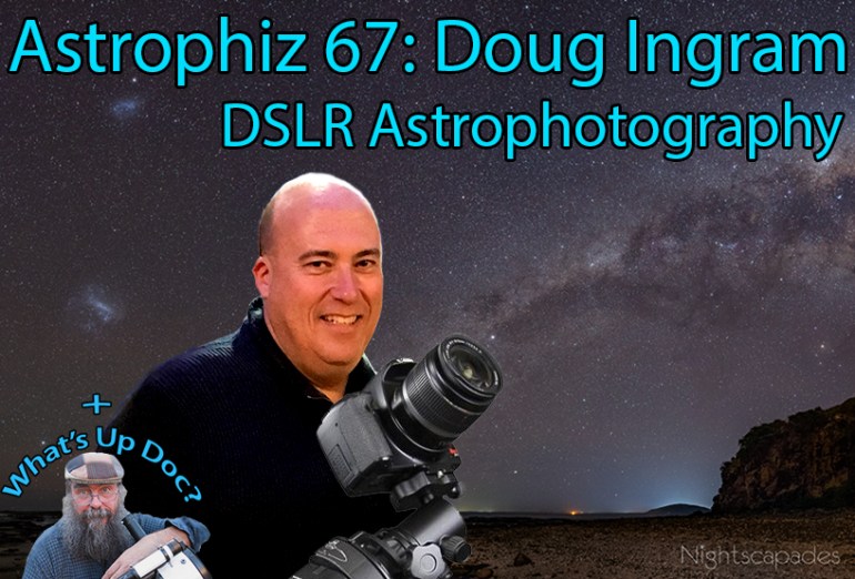 Three galaxies and a beach and a hill