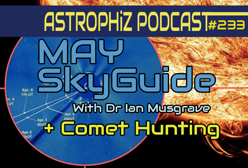 Astrophiz 233: May 2026 SkyGuide – Comet C/2025 R3, Meteor Showers, and Sun-Grazers